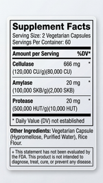 Nature's Ability CandiGut Enzymes | Cellulase & Protease