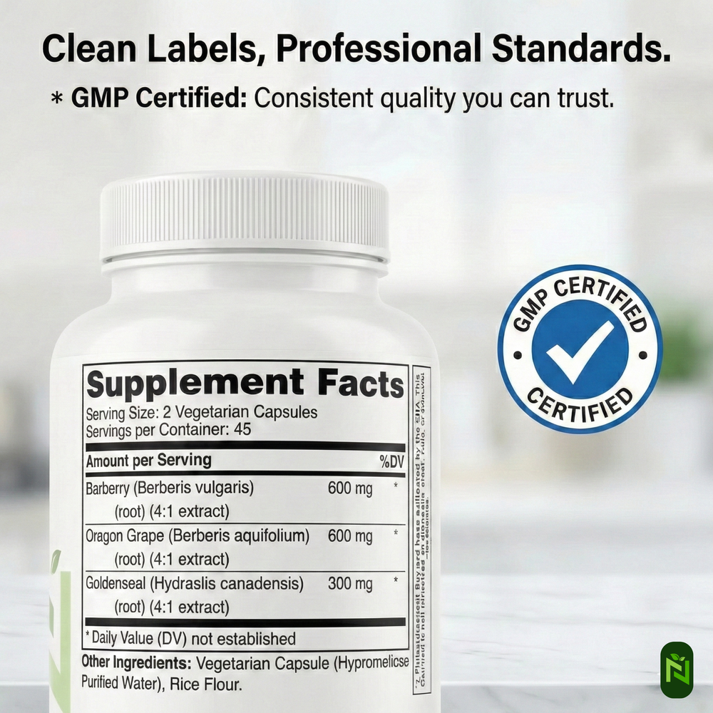 Nature's Ability Complete Berberine Complex | Barberry & Goldenseal