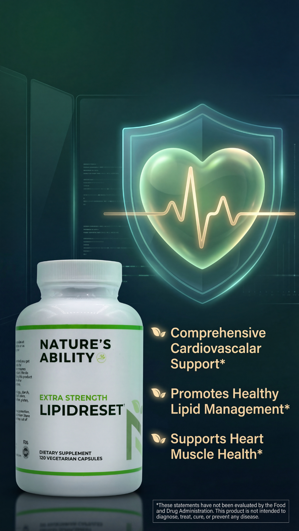 Nature's Ability Lipid Reset | Red Yeast Rice & CoQ10