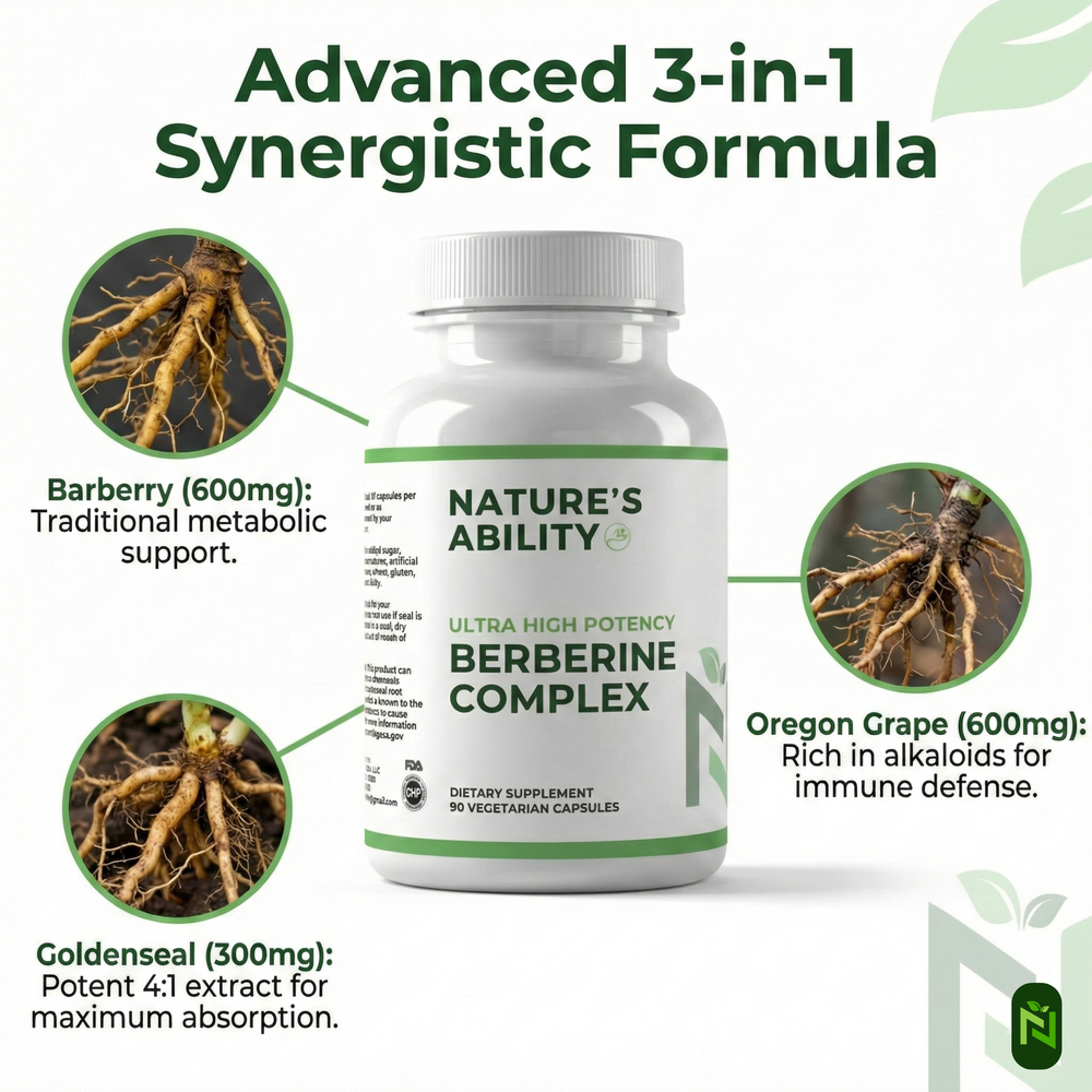 Nature's Ability Complete Berberine Complex | Barberry & Goldenseal