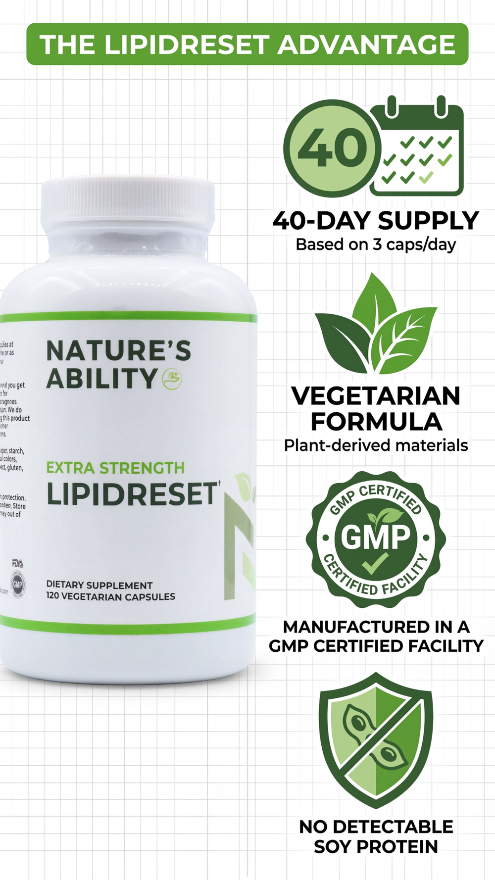 Nature's Ability Lipid Reset | Red Yeast Rice & CoQ10