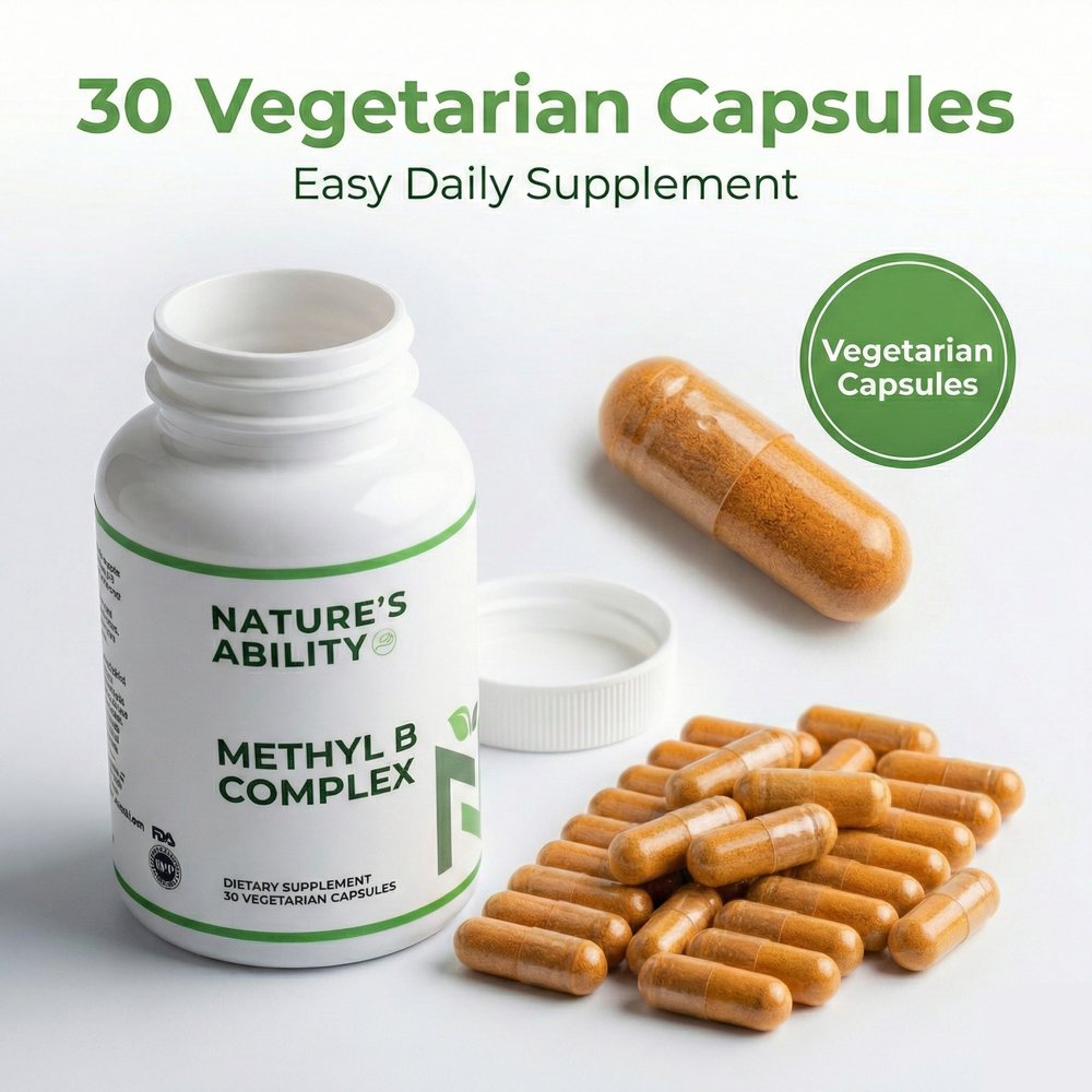 Nature's Ability Complete Methyl B Complex | with TTFD, P5P & L-Methylfolate