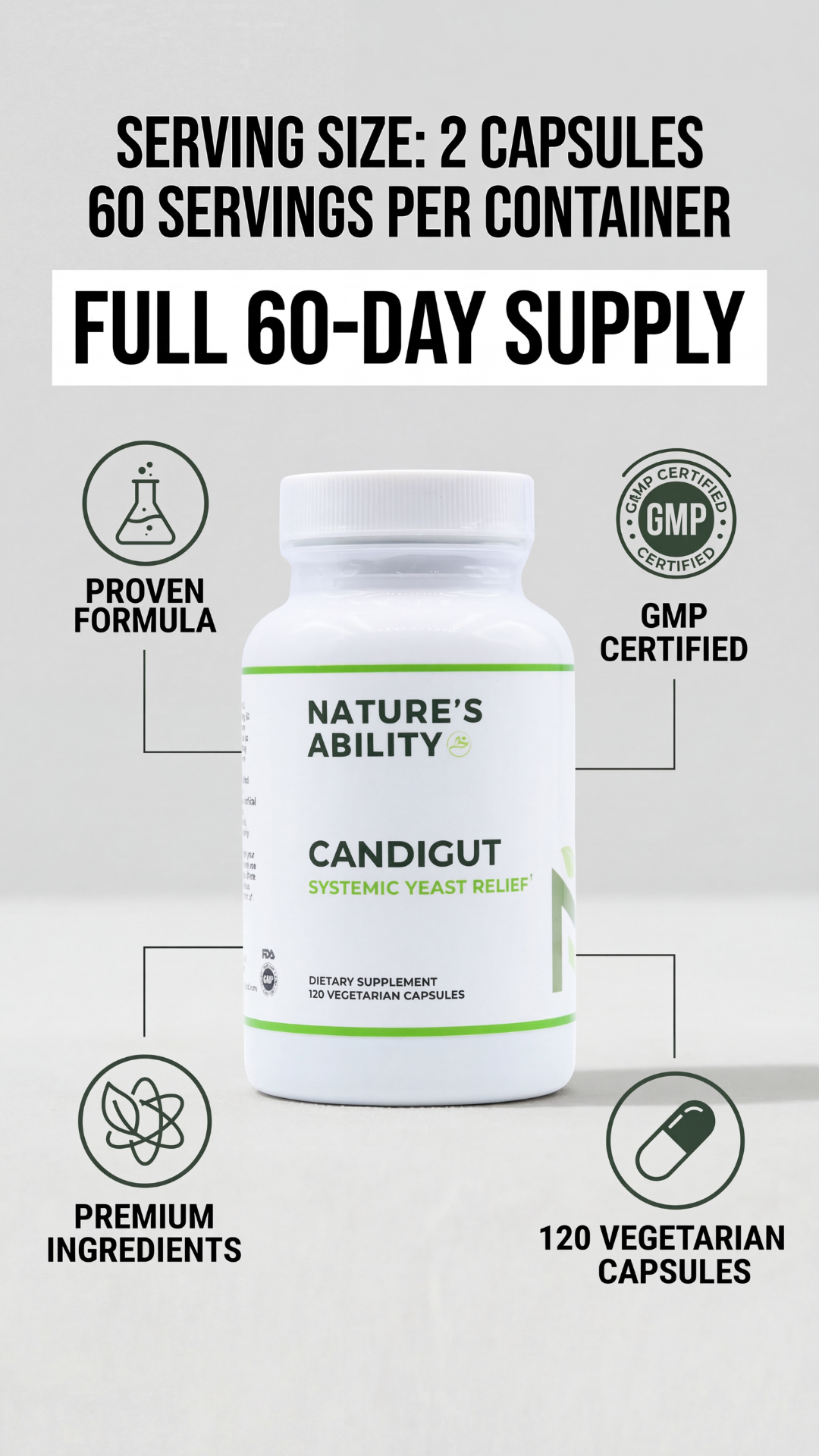 Nature's Ability CandiGut Enzymes | Cellulase & Protease