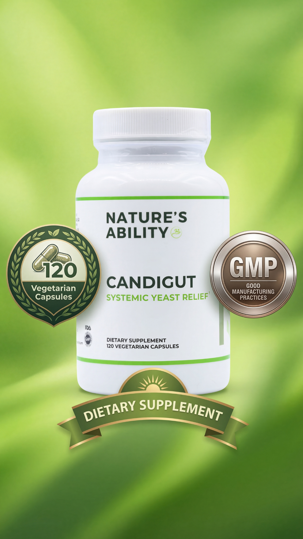 Nature's Ability CandiGut Enzyme Supplement | Cellulase & Protease