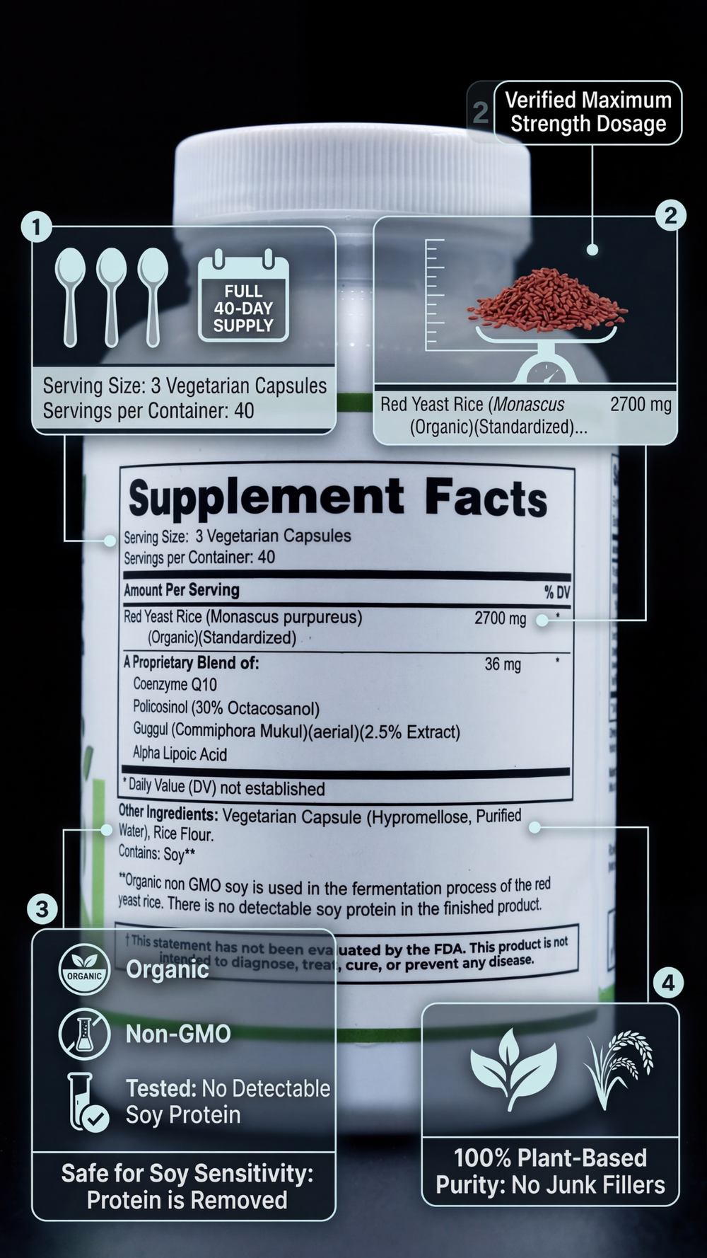 Nature's Ability Lipid Reset | Red Yeast Rice & CoQ10