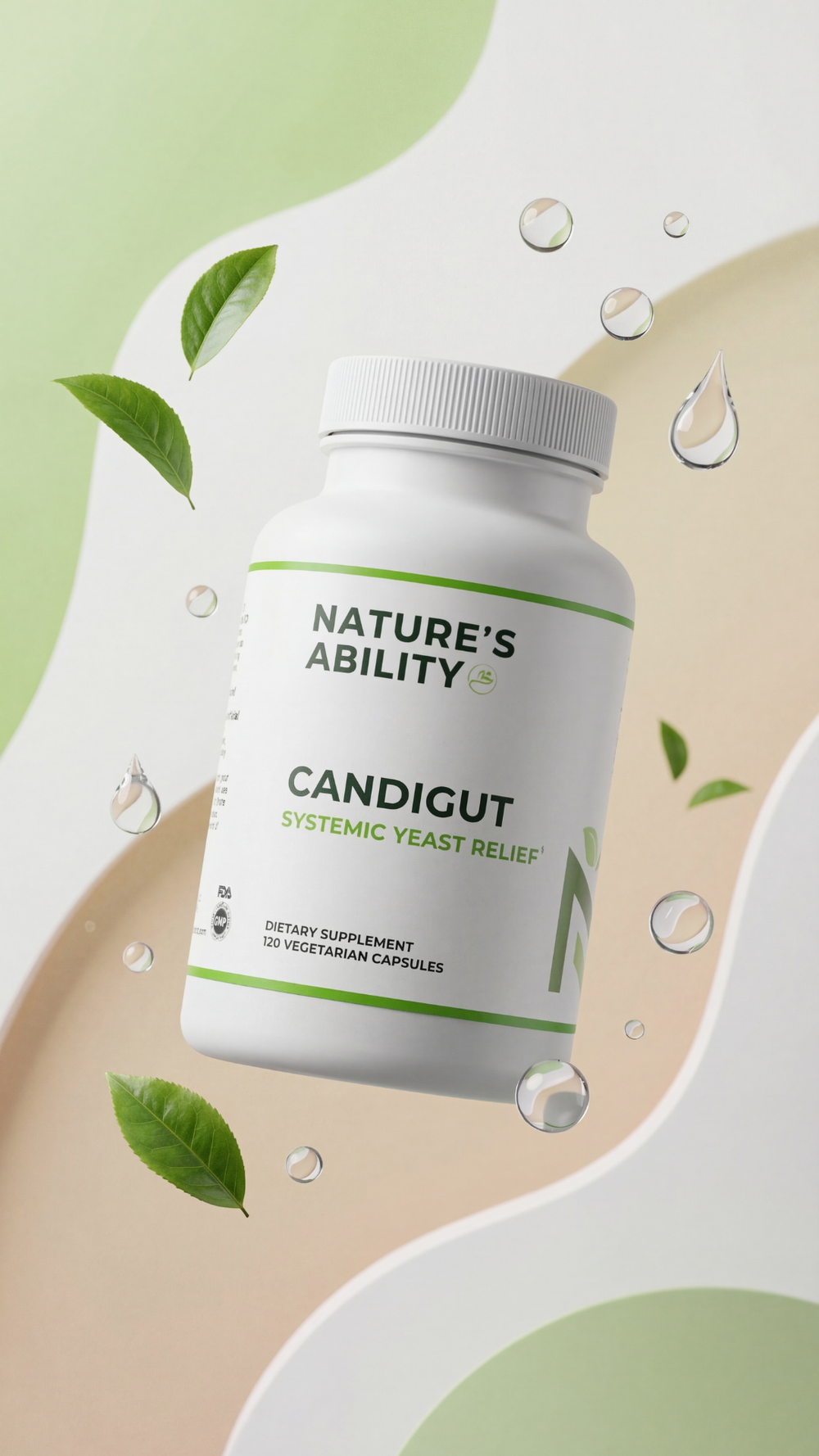 Nature's Ability CandiGut Enzyme Supplement | Cellulase & Protease