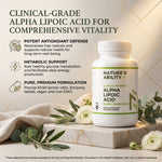 Nature's Ability Alpha Lipoic Acid 600mg | Cellular Energy & Nerve Support