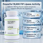 Nature's Ability Premium Lipase | Fat Digestion & Brain Support