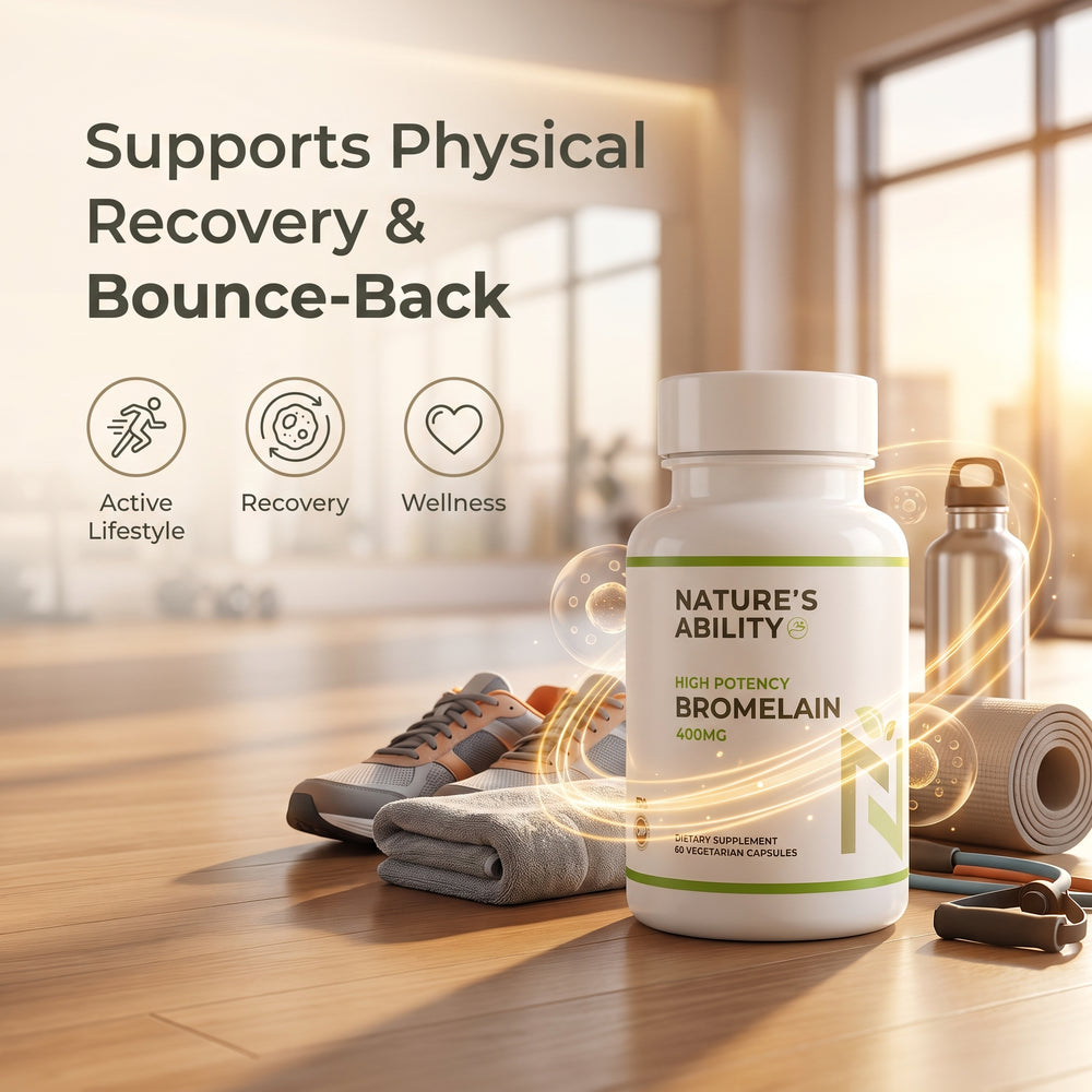 Nature's Ability High-Potency Bromelain 400mg | 2,400 GDU/g