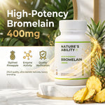 Nature's Ability High-Potency Bromelain 400mg | 2,400 GDU/g