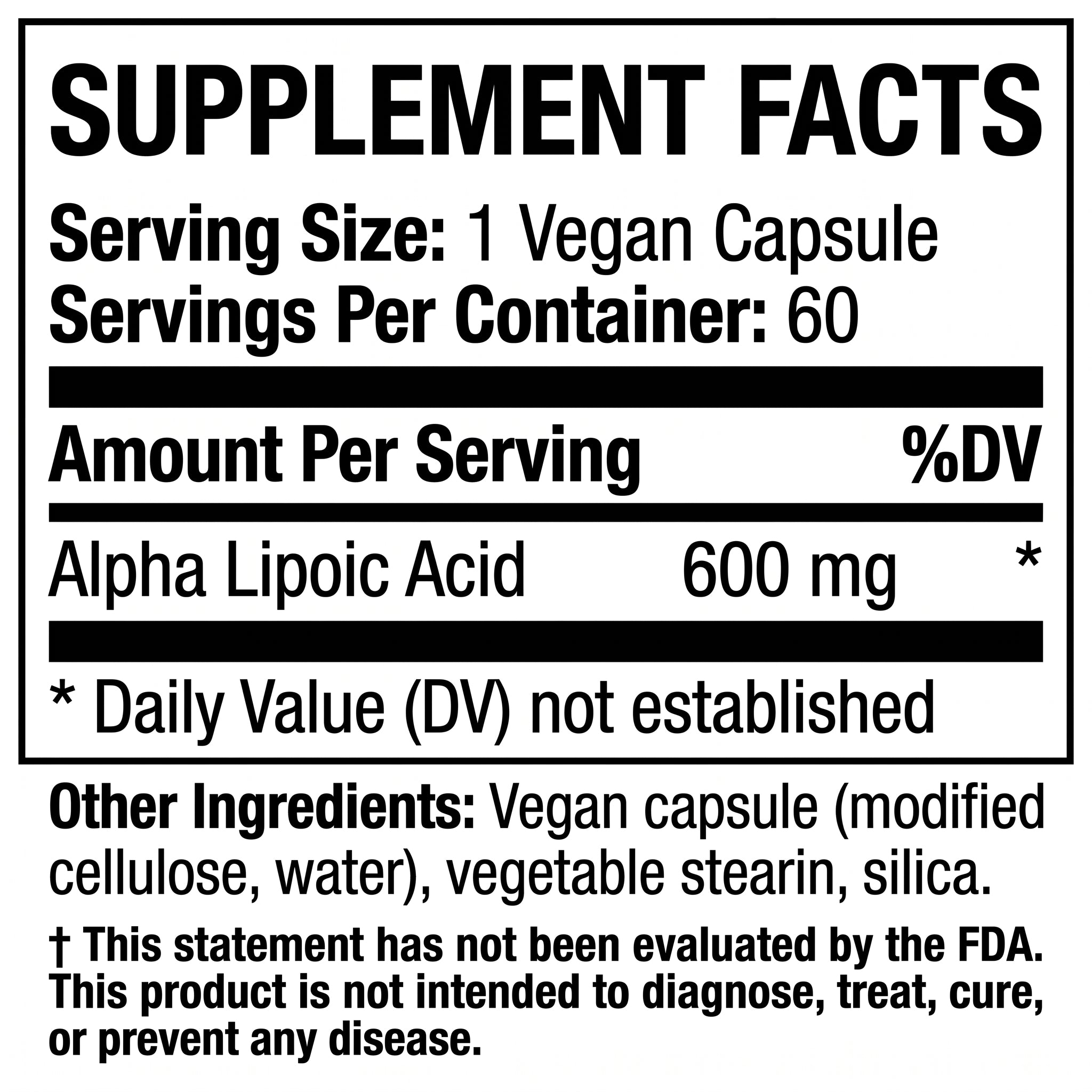 Nature's Ability Alpha Lipoic Acid 600mg | Cellular Energy & Nerve Support