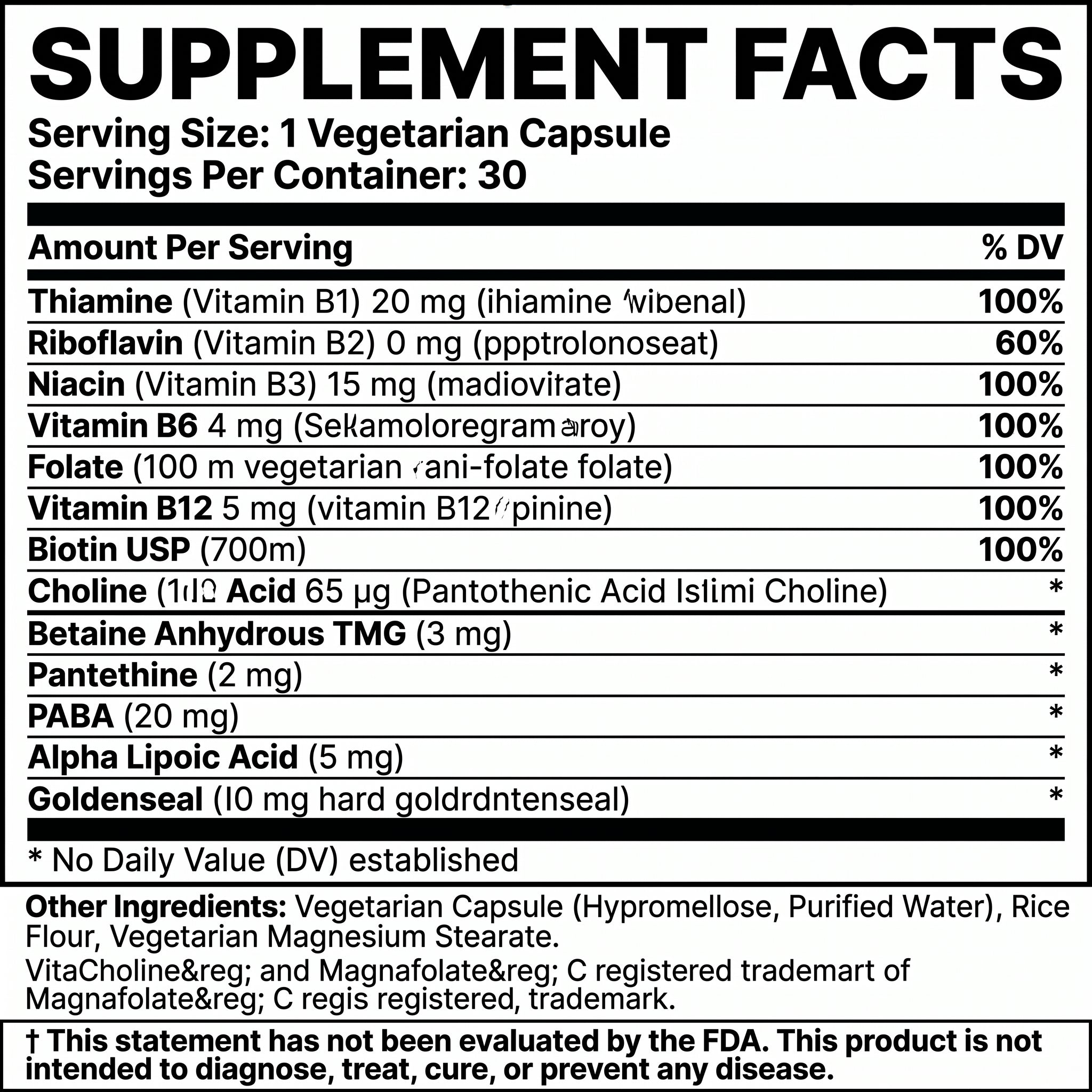 Nature's Ability Complete Methyl B Complex | with TTFD, P5P & L-Methylfolate