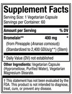 Nature's Ability High-Potency Bromelain 400mg | 2,400 GDU/g