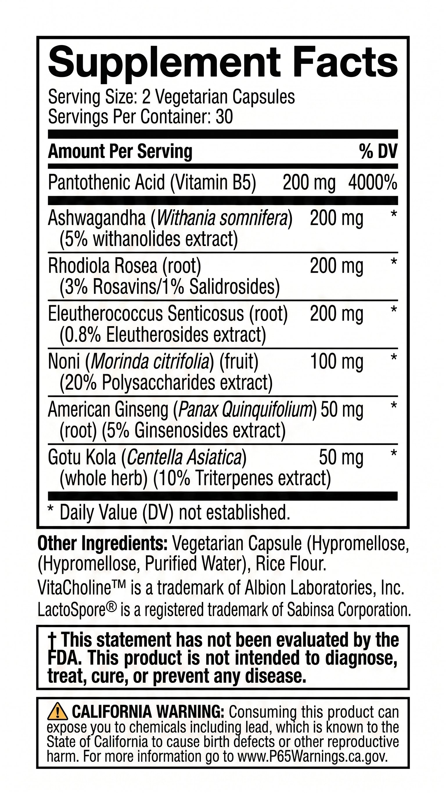 Nature's Ability Adrenal Energy | Ashwagandha & Rhodiola