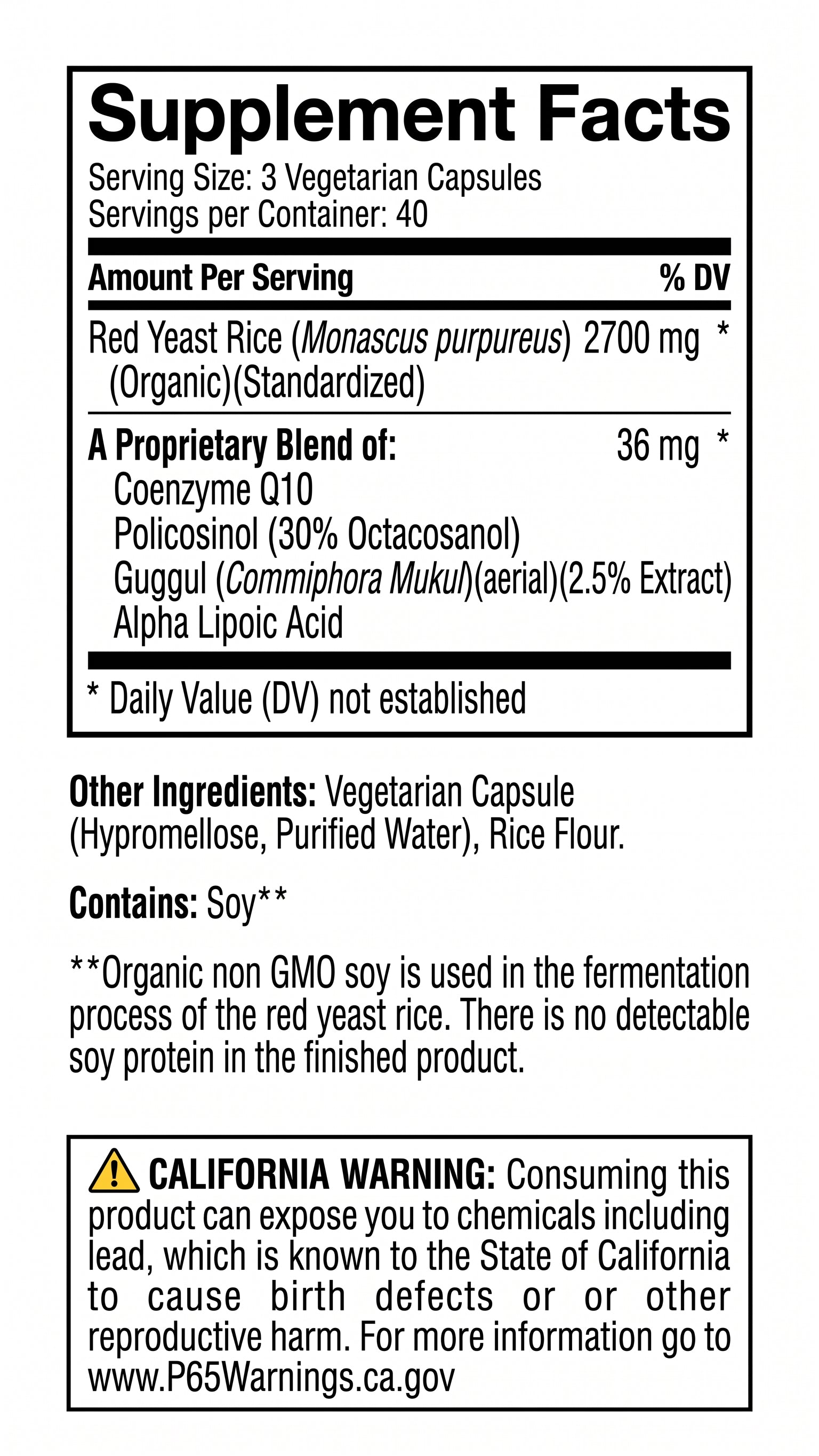 Nature's Ability Lipid Reset | Red Yeast Rice & CoQ10