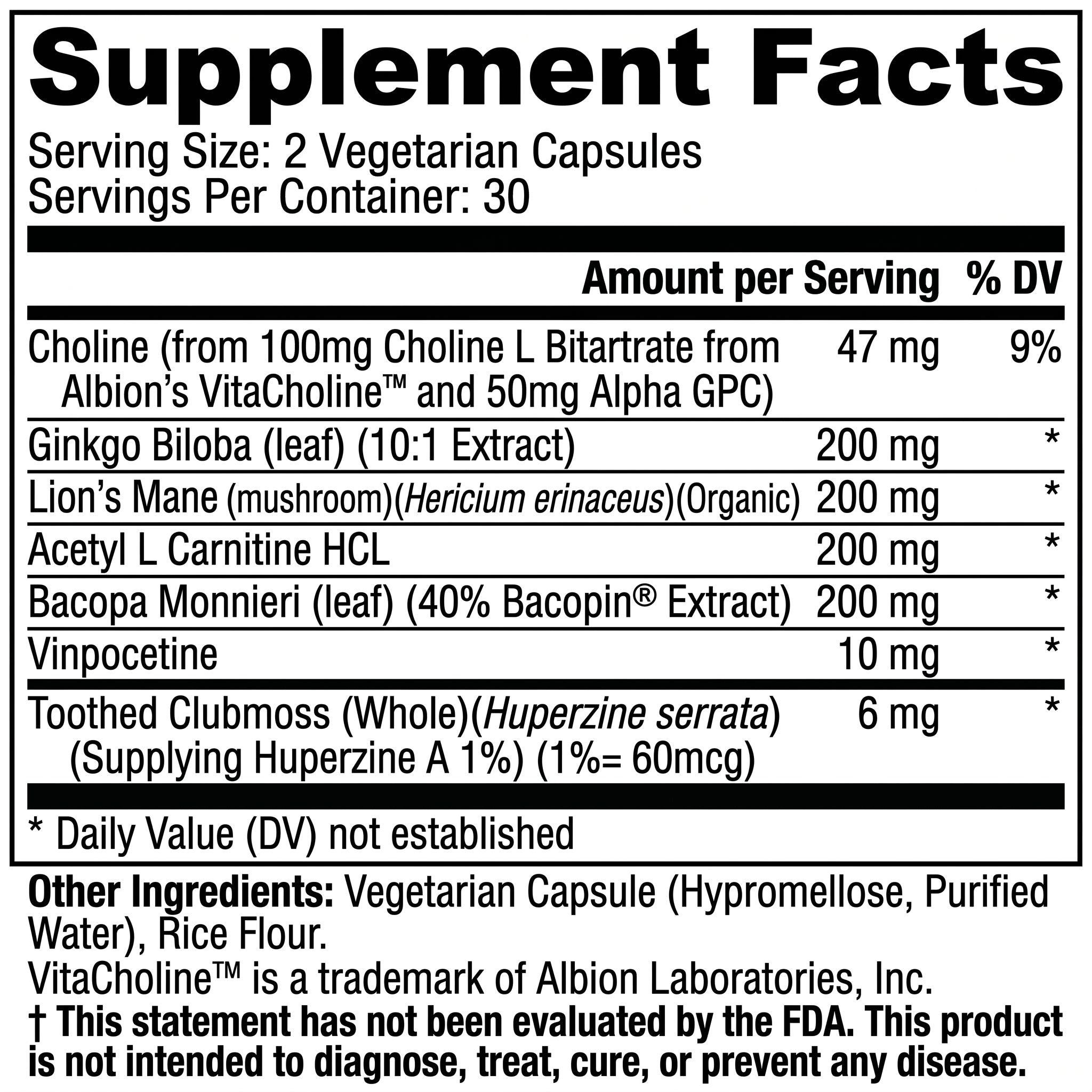 Nature's Ability Memory Support | Lion's Mane & Ginkgo