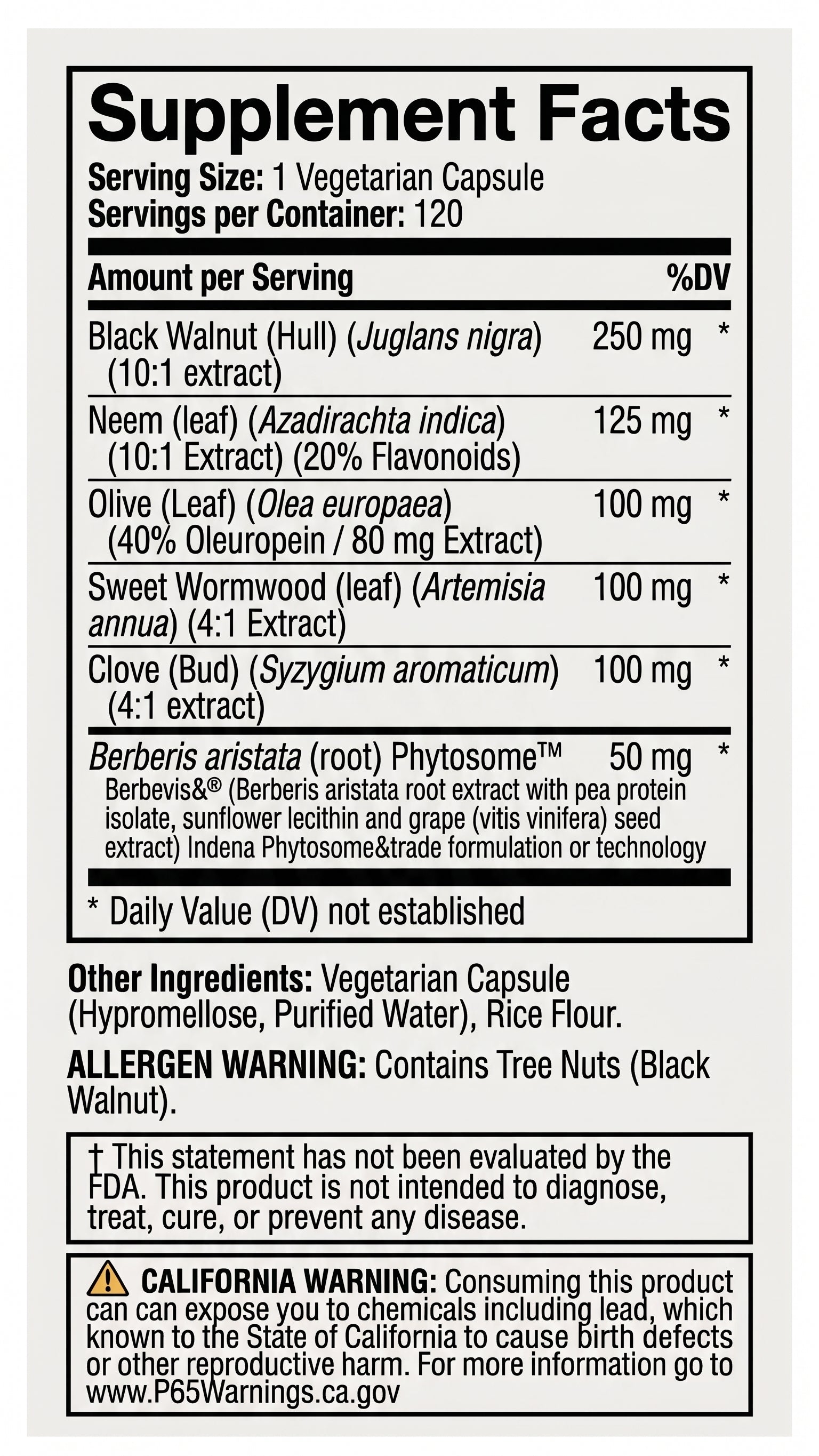 Nature's Ability Intestinal Flora Complex | Berbevis® Berberine & Neem