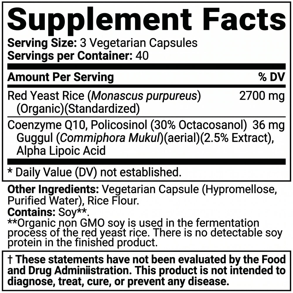 Nature's Ability Lipid Reset | Red Yeast Rice & CoQ10
