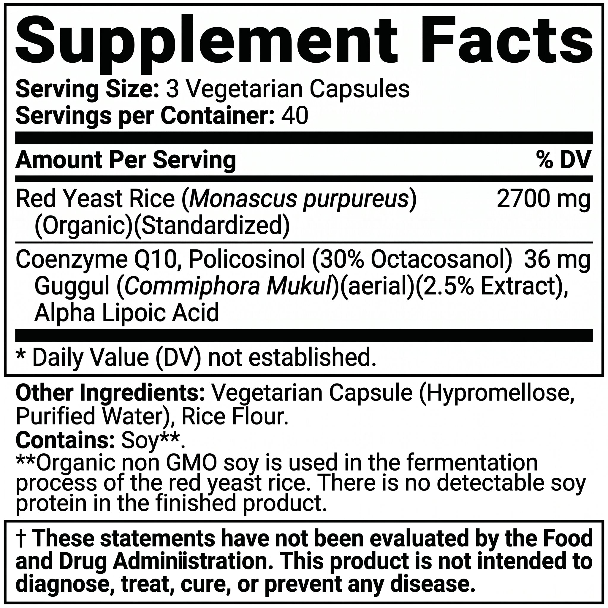 Nature's Ability Lipid Reset | Red Yeast Rice & CoQ10