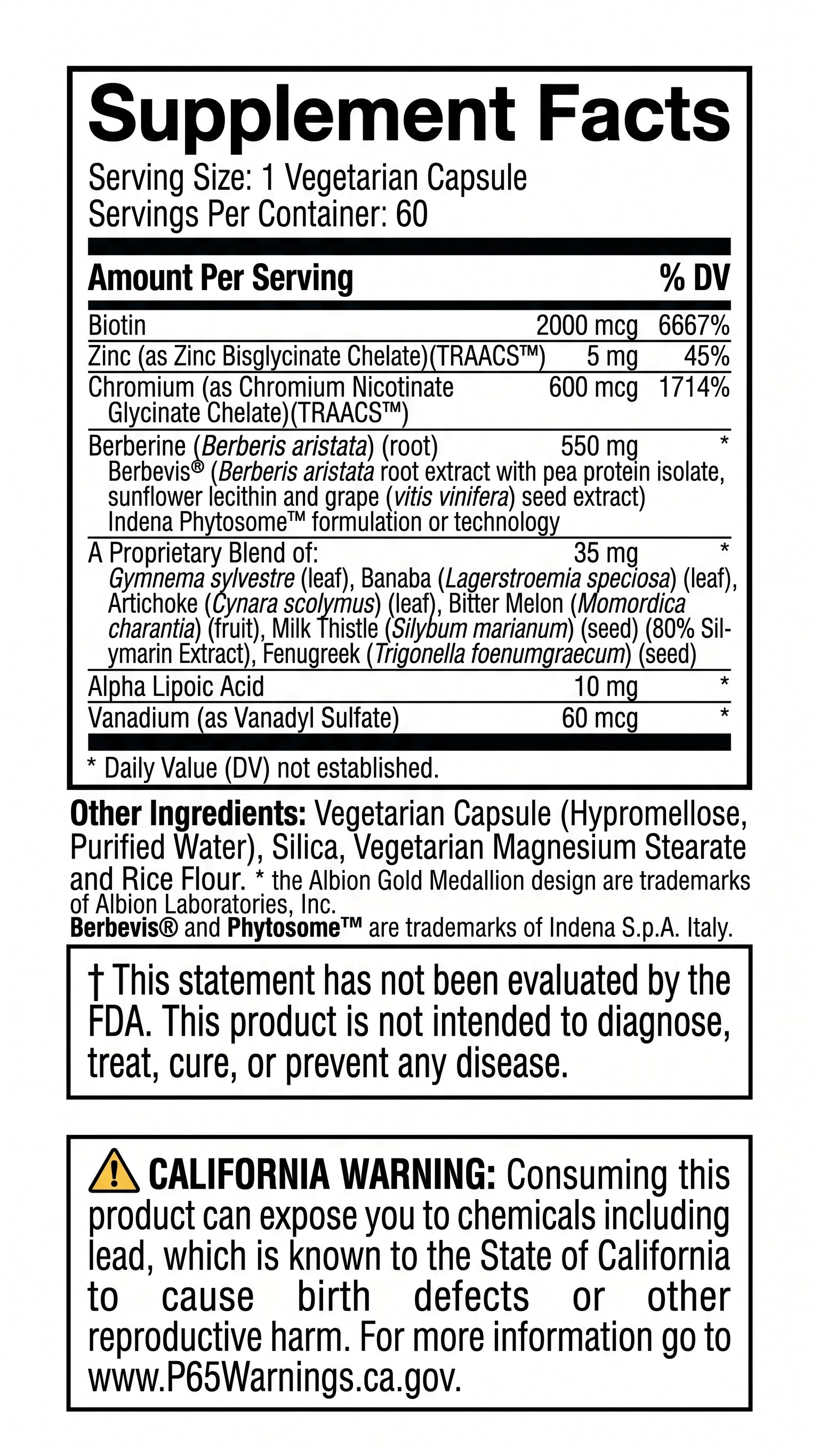 Nature's Ability Blood Sugar Support | Berbevis® & Chromium