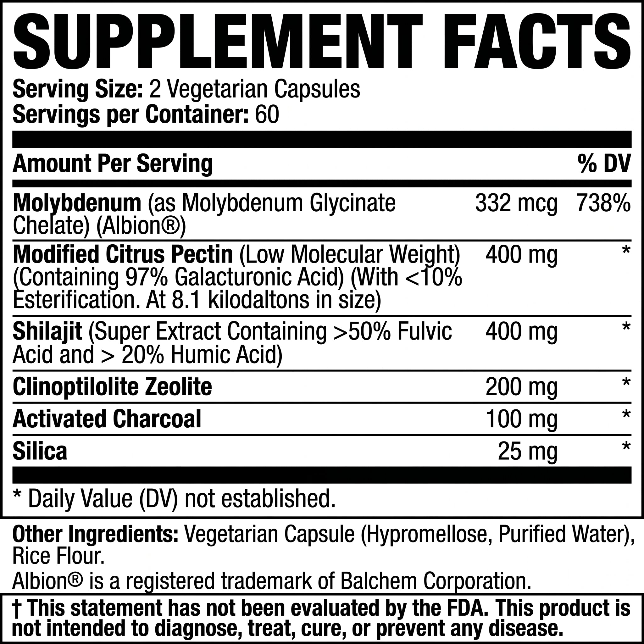 Nature's Ability Full Spectrum Detox Binder | Zeolite & Shilajit