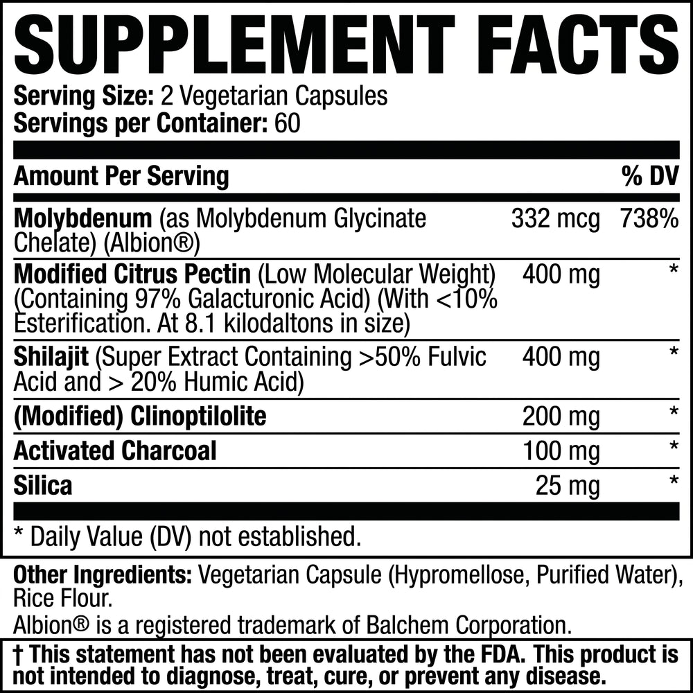 Nature's Ability Full Spectrum Detox Binder | Purified Volcanic Mineral & Shilajit