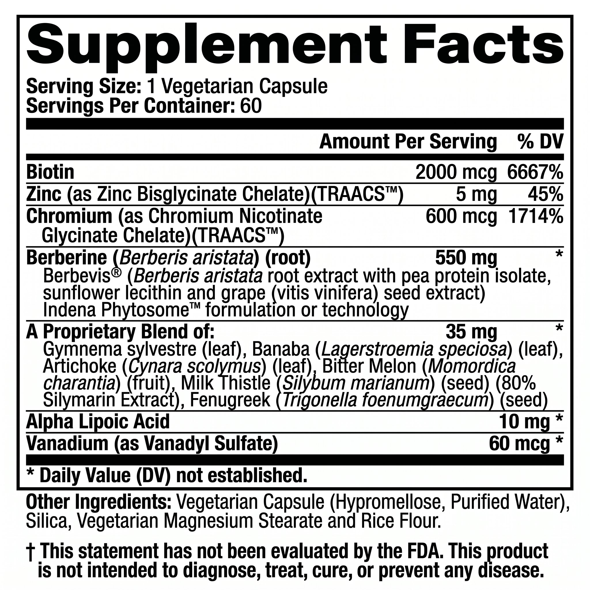 Nature's Ability Blood Sugar Support | Berbevis® & Chromium