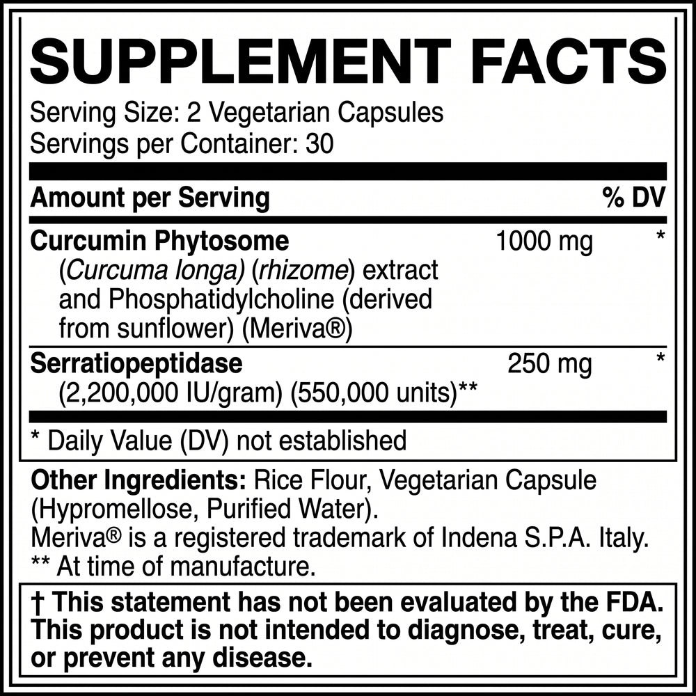 Nature's Ability Premium Curcumin with Serratiopeptidase