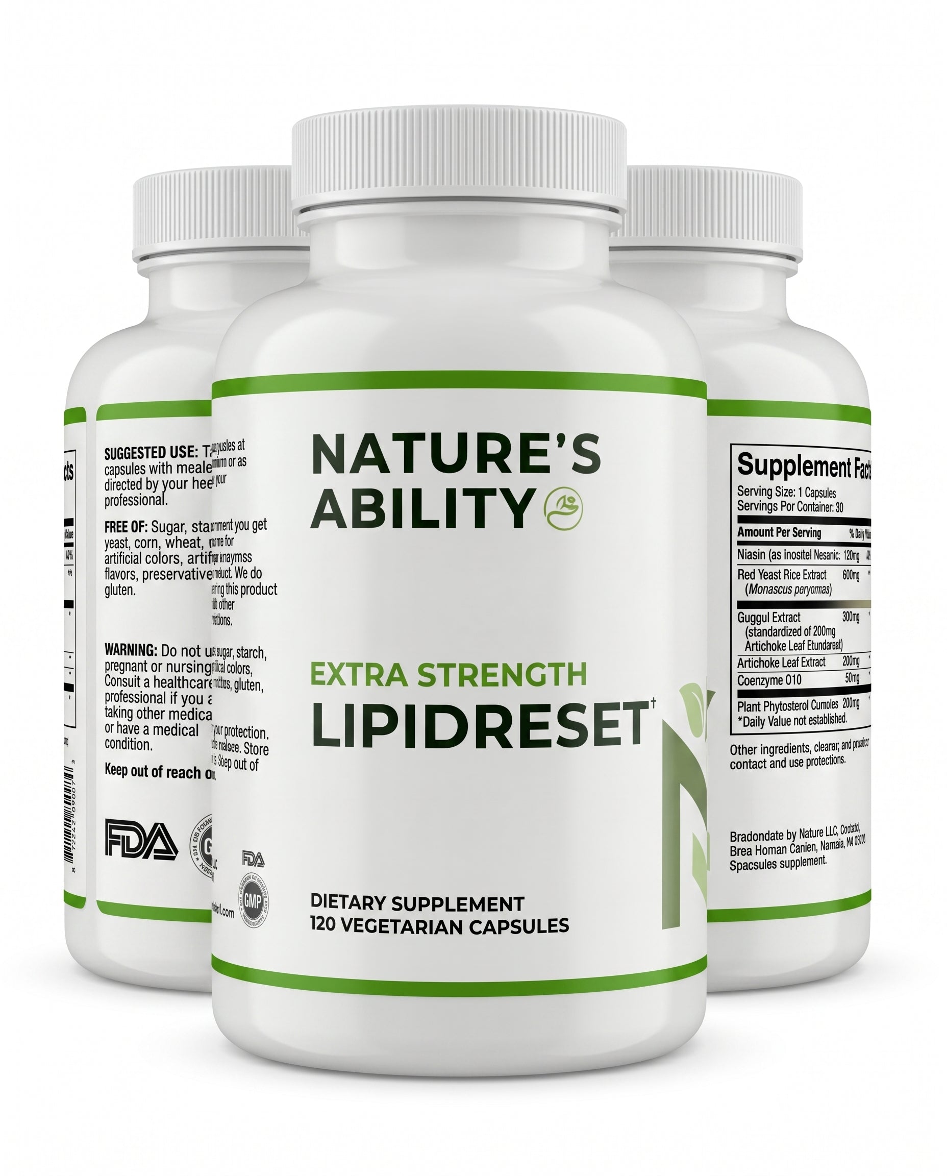 Nature's Ability Lipid Reset | Red Yeast Rice & CoQ10