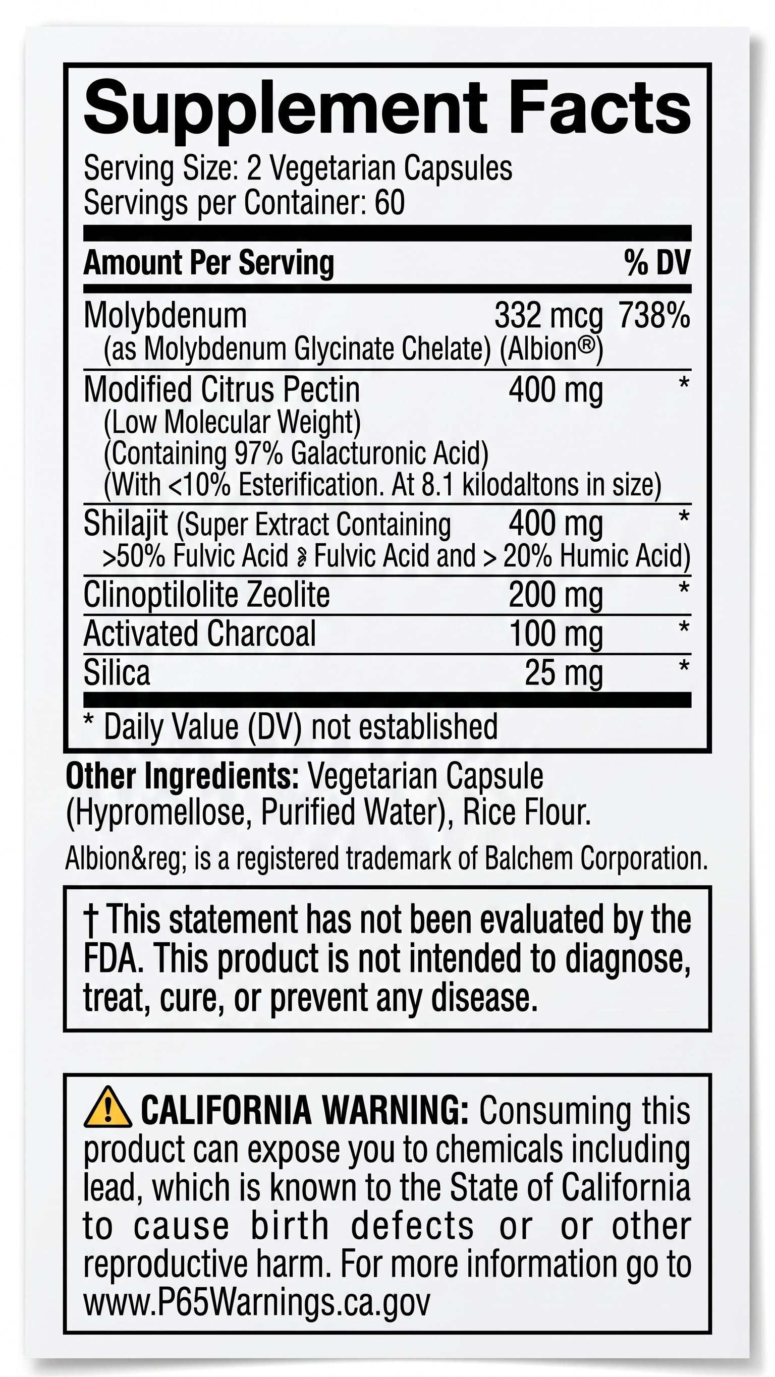 Nature's Ability Full Spectrum Detox Binder | Zeolite & Shilajit