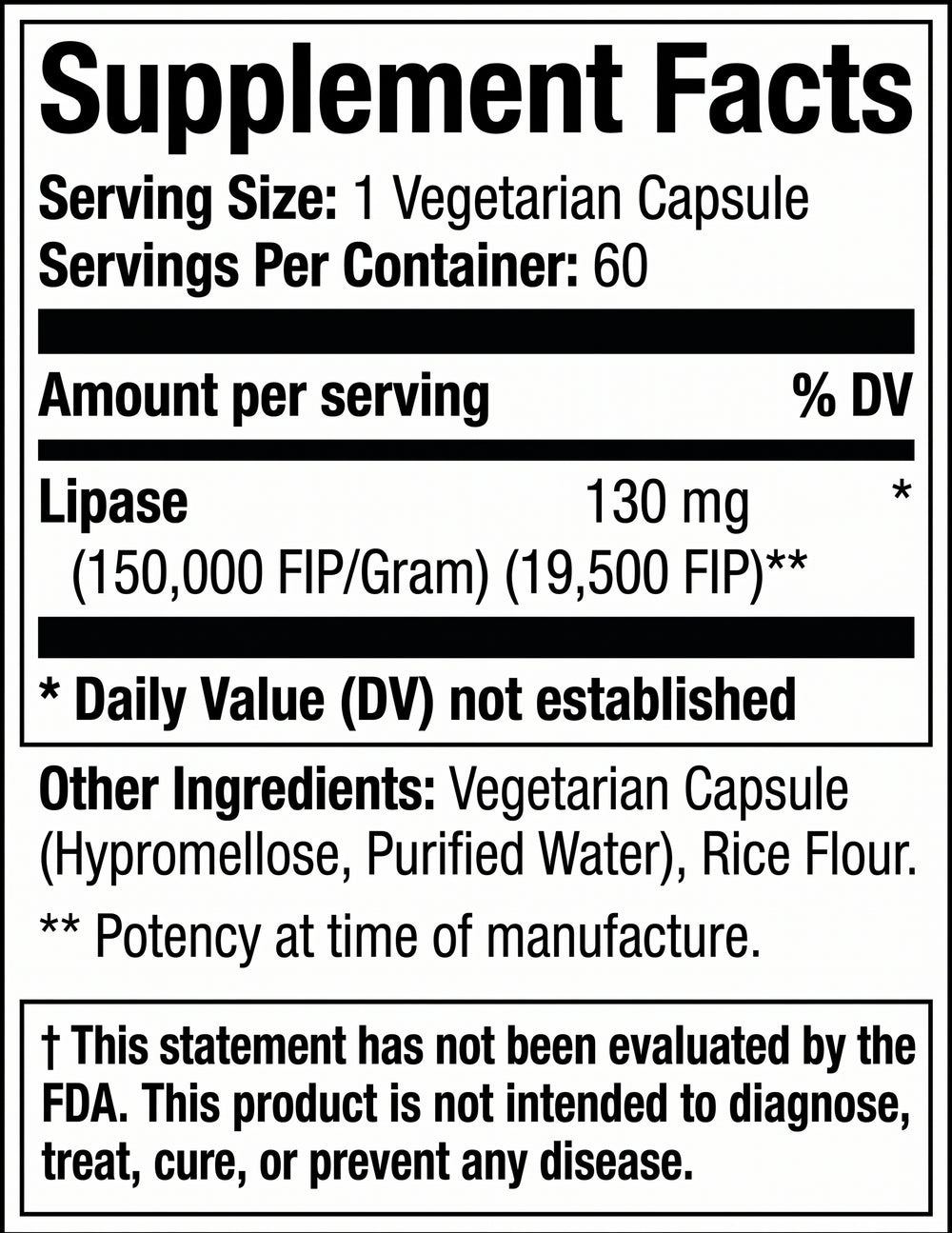Nature's Ability Premium Lipase | Fat Digestion & Brain Support