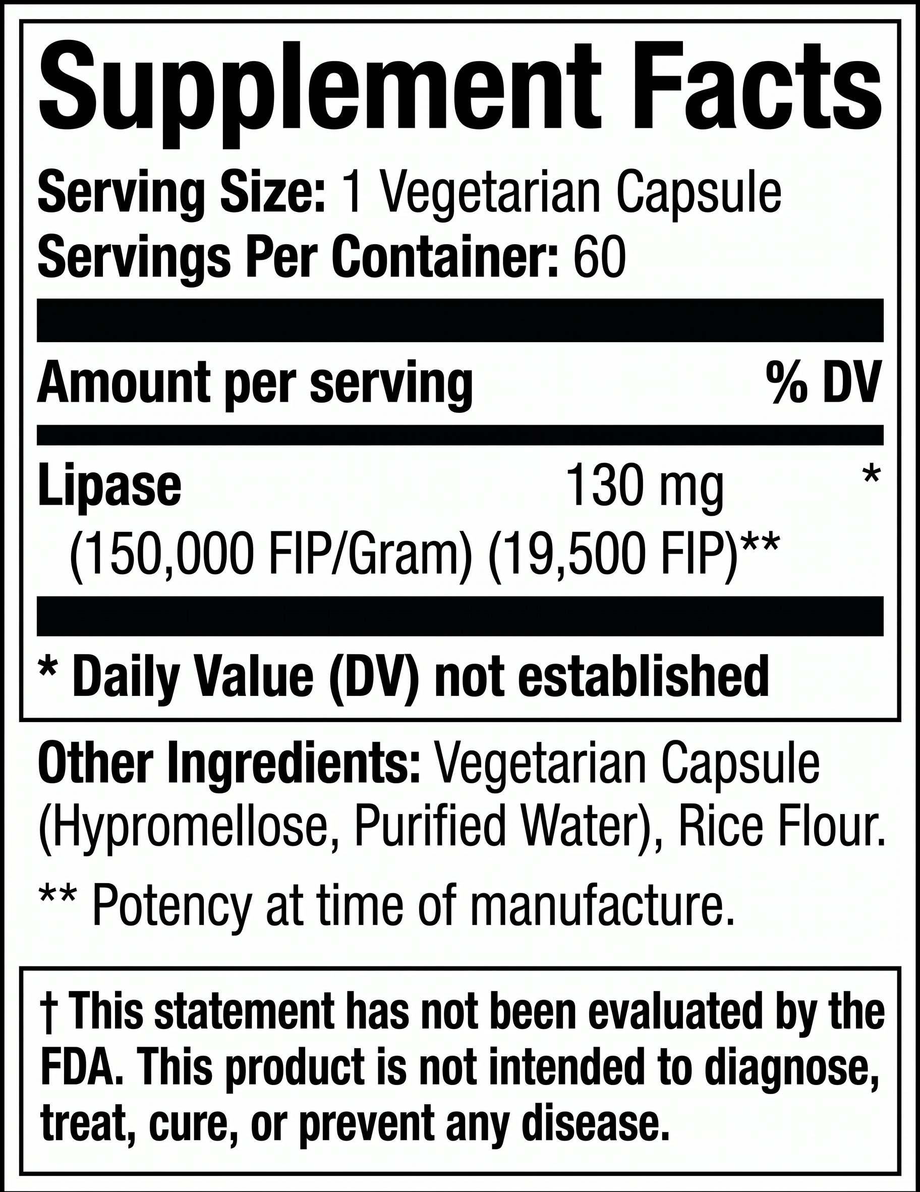 Nature's Ability Premium Lipase | Fat Digestion & Brain Support