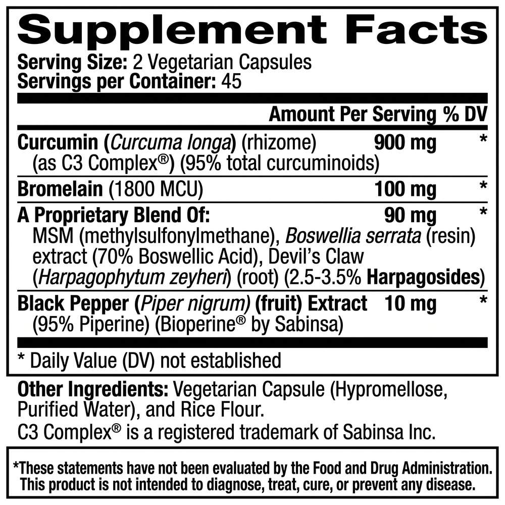 Nature’s Ability Curcumin C3 Complex® with BioPerine®