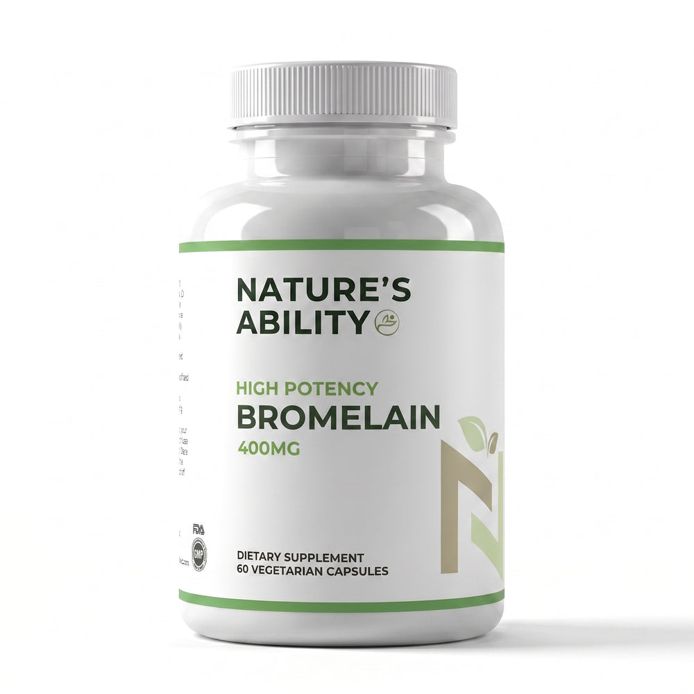 Nature's Ability High-Potency Bromelain 400mg | 2,400 GDU/g