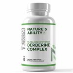 Nature’s Ability Berberine Herbal Complex supplement facts label with barberry, Oregon grape, and goldenseal extracts