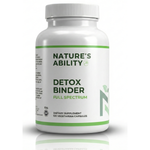 Nature’s Ability Full Spectrum Binder Blend supplement facts label with modified citrus pectin, shilajit, zeolite, activated charcoal, silica, and molybdenum
