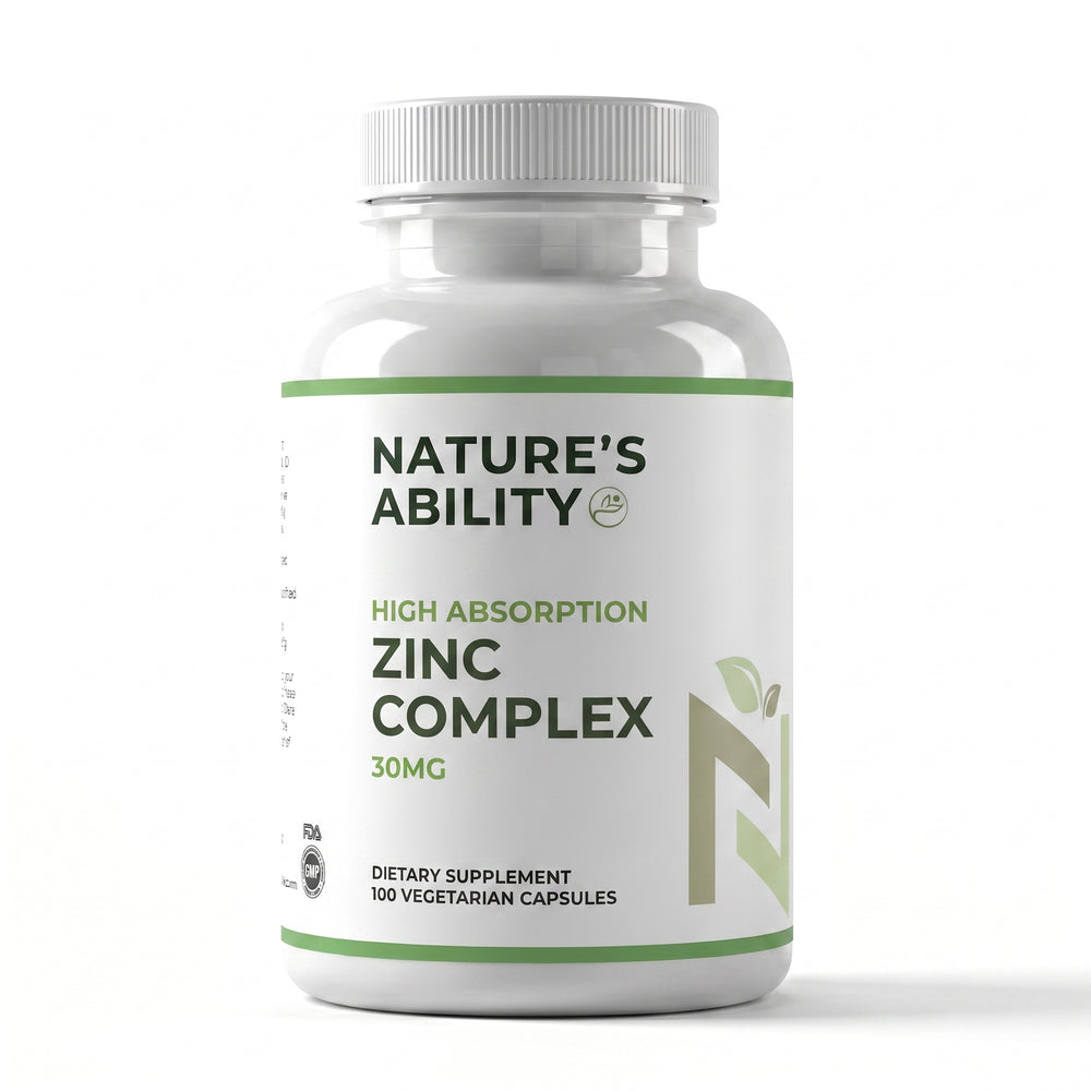 Nature's Ability Premium High Absorption Zinc Complex 30mg