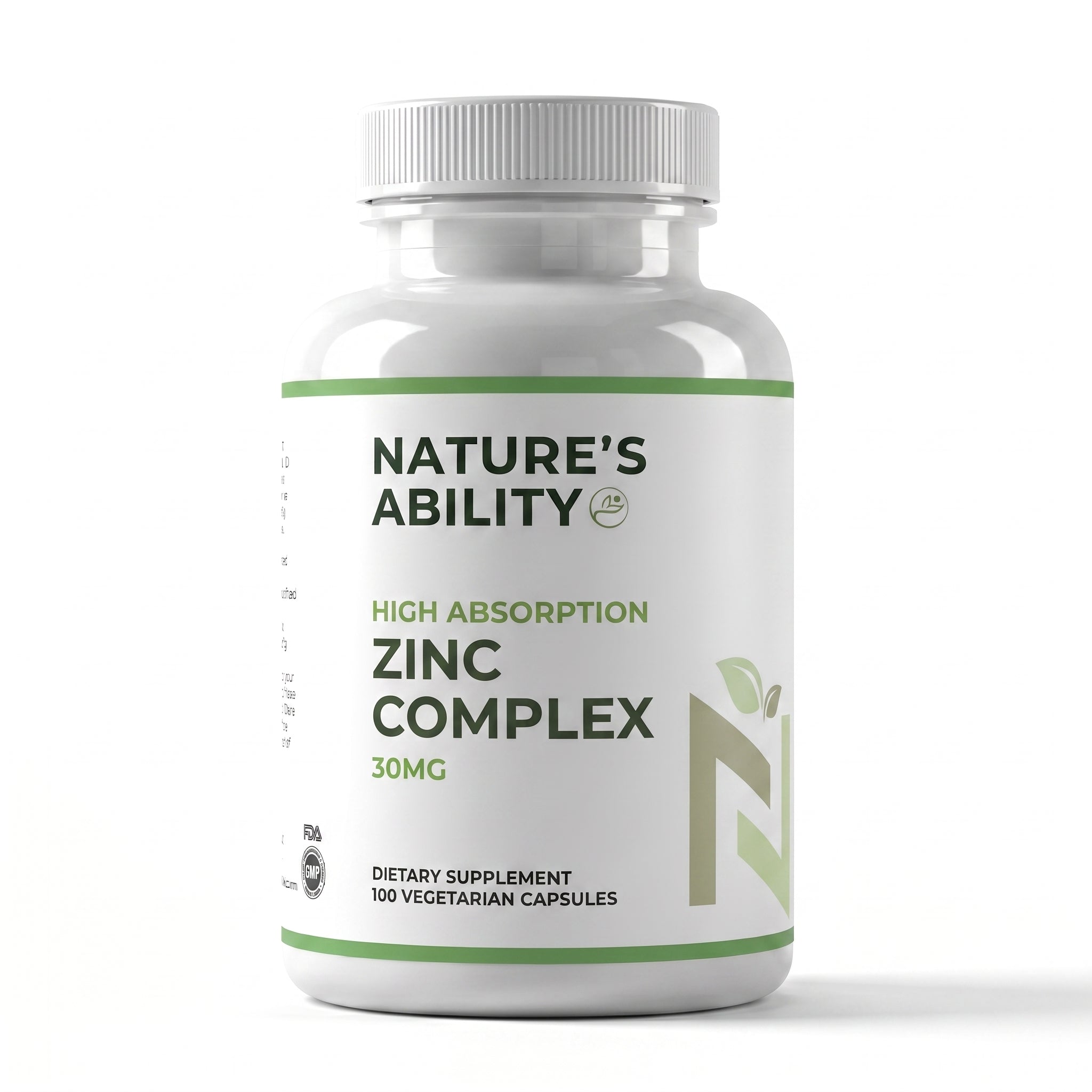Nature's Ability Premium High Absorption Zinc Complex 30mg