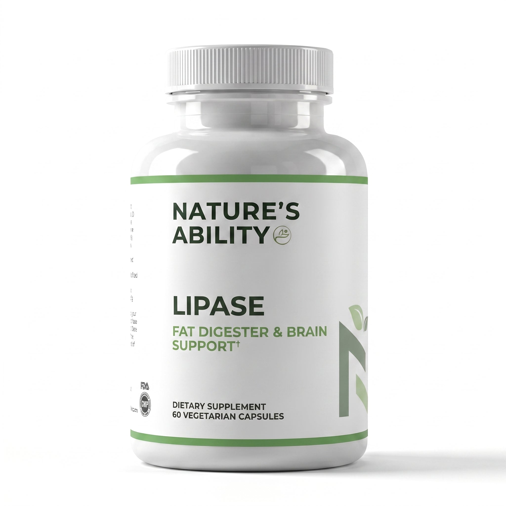 Nature's Ability Premium Lipase | Fat Digestion & Brain Support