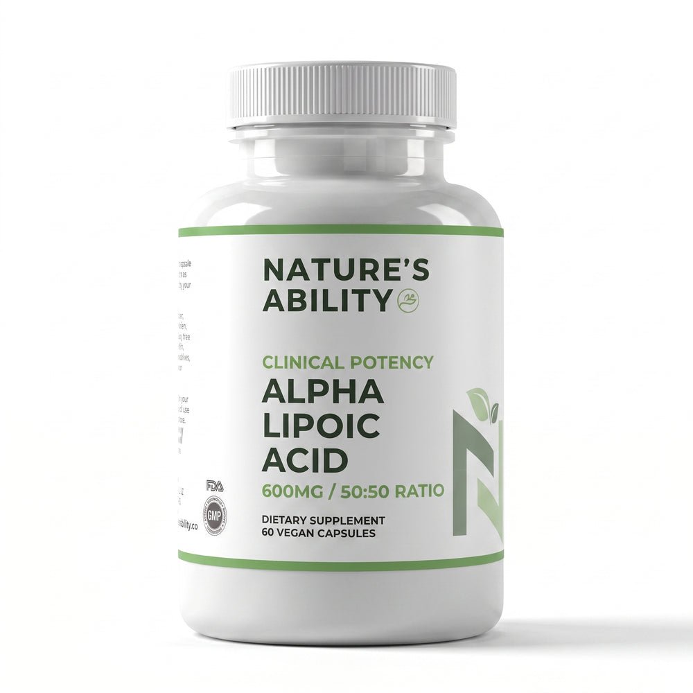 Nature's Ability Alpha Lipoic Acid 600mg | Cellular Energy & Nerve Support