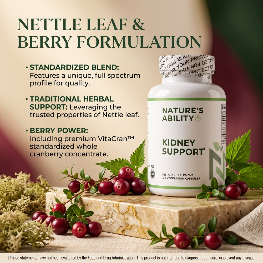 Nature's Ability Kidney Support Supplement | VitaCran™ & Nettle