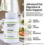 Nature's Ability Premium Lipase | Fat Digestion & Brain Support